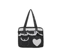 Large Capacity Canvas Shoulder Bag Lightweight Underarm with Dot Design Top Handle Purse for Women Casual Daily Use Casual Shoulder