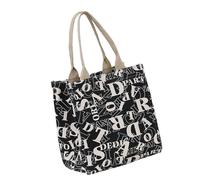 Large Capacity Canvas Toted Bag Reusable Grocery Cloth Lunch Box Container With Inner Pockets For Travel Shopping Canvas Toted