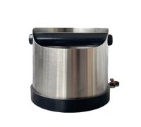 large capacity, Contenitore for caffè espresso antiscivolo con anello in gomma, contenitore smussato in acciaio inossidabile,knock box(Round mouth 700ml)