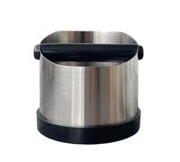 large capacity, Contenitore for caffè espresso antiscivolo con anello in gomma, contenitore smussato in acciaio inossidabile,knock box(Flat mouth 660ml)