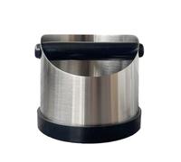 large capacity, Contenitore for caffè espresso antiscivolo con anello in gomma, contenitore smussato in acciaio inossidabile,knock box(Round mouth 580ml)