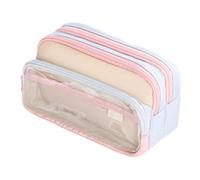 Large Capacity Pencil Pouch - 8.27x4.72x3.15 Inches Multi-Compartment Canvas Bag for Classroom Organization, Portable Storage with Stylish Design, Pen Holder for School Use and Student Access