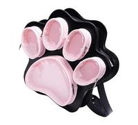 Large Capacity Shoulder Bag with Cats Paw Designs and Practical School Backpacks PU Leather Crossbody Purse for Women Cute Girl Cats Foot School Bag