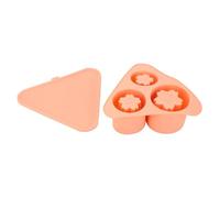 Large Capacity Silicone Hollow Cylinder Ice Cube Maker Cherry Blossoms Plastic Ice Molds With Lid For 20 30 40oz Cup (Pink)