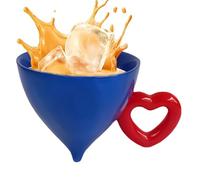 Large Ceramic Coffee Cup - Aesthetic Mug |120ml Ceramic Heart Handle Drinkware | Cute Tea Mug Coffee Cup | For Women Girls Friends Birthday Valentines Day Holiday Party Favors Home Decor Office