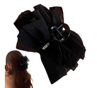 Large chiffon Clip, Elegant Hairdressing Bow Clips, 15 cm/5.91 pollici, Nonslip Claw, Stylish Accessories, Lightweight Claw Clip for Thin Hair, Daily Use, Wedding