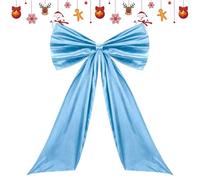 Large Christmas Bow - Oversized Home Decor with Long Streamers, Tie-On Accent for Wall Door Wreath Mantel Staircase, Festive Backdrop Fence Living Room Bedroom, 25.59x41.34 inches