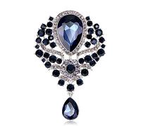 Large Crystal Water-Drop Brooches for Women Vintage Fashion Pendant Style Elegant Wedding Pins Party Jewelry Brooch (9#)