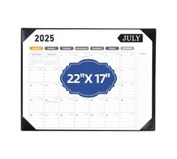 Large Desk Calendar 2025-2026, Calendar with Desk Protecting Pad, 2025 Desk Calendar Large 22x17, Runs From Now to June 2026, 18 Months, Big Desktop Calendar for Family Classroom and Office (Black)