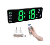 Large Display Digital Clock LED Wall Clock with Time Display Alarm Function for Bedroom 1 Set