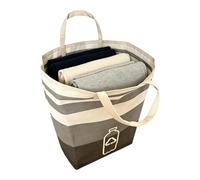 Large Fabric Storage Basket, Foldable Clothes Organizer Bag, 15.75x11.81x23.62 inches Portable Storage Bin with Reinforced Handles, Space Saving Laundry Organizer, Home Dorm Closet Use