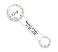 LARGE FORMAT Kit 50 Etichette Adesive Personalizzate Sigillo - Sigillo di garanzia Bomboniere e Packaging personalizzato adesivo - Grafica 19 Bomboniere