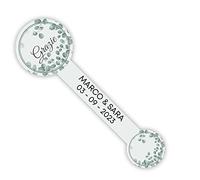 LARGE FORMAT Kit 50 Etichette Adesive Personalizzate Sigillo - Sigillo di garanzia Bomboniere e Packaging personalizzato adesivo - Grafica 17 Bomboniere