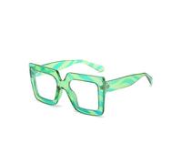 Large frame blue light glasses, fashionable thick square women's glasses, computer glasses, single frame glasses