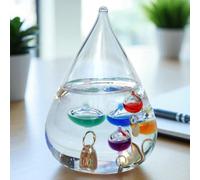 Large free standing tear drop Galileo thermometer