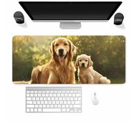 Large Gaming Mouse Mat Garden Dog, mouse Pad 800x300mm, Computer Keyboard Mousepad Extended Desk Mat, Soft Smooth Surface and Anti-Slip Rubber Base for Office/gaming