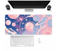 Large Gaming Mouse Mat Pink Sun, mouse Pad 1200x600mm, Computer Keyboard Mousepad Extended Desk Mat, Soft Smooth Surface and Anti-Slip Rubber Base for Office/gaming