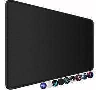 Large Gaming Mouse Pad, 31.5x15.7 inch Large Extended Computer Keyboard Mouse Mat, Water Resist Non-Slip Mousepad Rubber Base Long XXL Desk Mouse Pad for Work & Gaming, Office & Home, Black