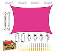 Large Garden Sun Shade Sail Canopy Waterproof Awning with 98% UV Block Includes Fixing Kit Ideal for Outdoor Patio and Beach