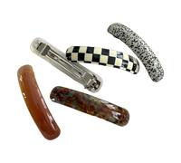 Large Hair Clips, Elegant Elliptical Arc Hair Pins, Set of 5 Retro Accessories, Stylish Headwear Style Tool, Large Barrettes for Women, Perfect for Daily Wear and Styling