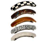 Large Hair Clips, Elegant Elliptical Arc Pins Set of 5, Retro Headwear Styling Tool, Large Barrettes, Daily Wear Accessories, Hair Fashion for All Occasions, 3.74x0.79x0.79 inches