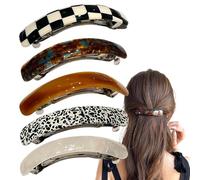 Large Hair Clips, Elegant Elliptical Arc Wool Pins Set of 5, Retro Headwear Styling Tool, Large Barrettes for Women for Daily Wear, 9.5x2x2cm, Stylish Hair Accessories
