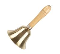 Large Hand Call Bells With Wood Handle Brass Handbell Dinner Service Bells For Weddings School Classroom And Game Brass Handbell