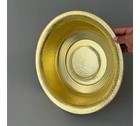 Large Handmade Copper Basin, 100% Handcrafted Brass, Traditional Hammered Bowl for Food Mixing Serving Home Use(B,S)