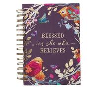 Large Hardcover Journal Blessed Is She Who Believes Floral Bi (Copertina rigida)