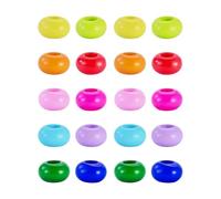 Large-hole Round Paracord Beads For Jewelry Making, 30 Beads In 8 Colors, E