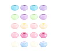 Large-hole Round Paracord Beads For Jewelry Making, 30 Beads In 8 Colors, E