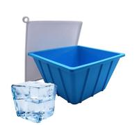 Large Ice Block Mold - 23x23x12.3cm Cold Plunge Tub Large Ice Silicone Mold | Convenient Cleaning Functional Drinks Cooling Water Chiller Mould Leak-Proof For Men Athletes Father Husband Adults Women