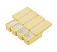 Large Ice Tray with Lid, 4 Grid Big ice cubes Maker Mold for Whiskey Brandy Vodka Bourbon Tequila, Easy-Release Freezing Tool for Chilling Cocktails Beverages and Party Drinks