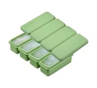 Large Ice Tray With Lid - Big Ice Maker Mold | 4-Grid Easy-Release Cube Tool | 16,8 x 9,3 x 3,5 cm Food Grade Silicone With Lid For Whiskey Brandy Vodka Cognac Bourbon Beverage Tequila Chilling Cubes