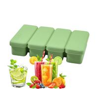 Large Ice Tray With Lid - Large ice ccube Tray With Lid | Big Ice Maker Mold With Lid For Whiskey | Whiskey Ice Block Maker Tray With Lid | 4-Grid Easy-Release Chilling Cube Making Tool