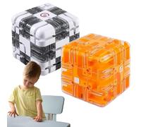 Large Labyrinth 3d Puzzle Maze Cube - Engaging Brain Teaser Toy, 3d Maze Puzzle Cube Interactive Game, Spatial Awareness Brain Training Toy for Stress Relief & Logic Development (2pcs-c)