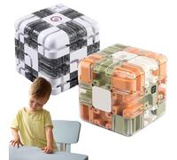 Large Labyrinth 3d Puzzle Maze Cube - Engaging Brain Teaser Toy, 3d Maze Puzzle Cube Interactive Game, Spatial Awareness Brain Training Toy for Stress Relief & Logic Development (2pcs-a)