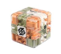Large Labyrinth 3D Puzzle Maze Cube Engaging Brain Teaser Toy for Adults and Kids Challenging Logic Puzzle Ball Stress Relief Fidget Cube IQ Training and Cultivate Logical Thinking (1PCS-A)