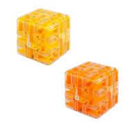 Large Labyrinth 3D Puzzle Maze Cube Engaging Brain Teaser Toy for Adults and Kids Challenging Logic Puzzle Ball Stress Relief Fidget Cube IQ Training and Cultivate Logical Thinking (2PCS-F)