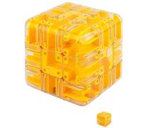 Large Labyrinth 3D Puzzle Maze Cube - Engaging Brain Teaser Toy, MagicCube 3D Maze Ball, Roller Ball Maze Cubes, Puzzle Marble MazeCube, 3x3 Brain Training Spatial Logic High - Difficulty Puzzles (D)