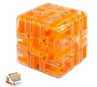 Large Labyrinth 3D Puzzle Maze Cube - Engaging Brain Teaser Toy, MagicCube 3D Maze Ball, Roller Ball Maze Cubes, Puzzle Marble MazeCube, 3x3 Brain Training Spatial Logic High - Difficulty Puzzles (E)