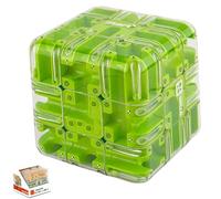 Large Labyrinth 3D Puzzle Maze Cube - Engaging Brain Teaser Toy, MagicCube 3D Maze Ball, Roller Ball Maze Cubes, Puzzle Marble MazeCube, 3x3 Brain Training Spatial Logic High - Difficulty Puzzles (C)
