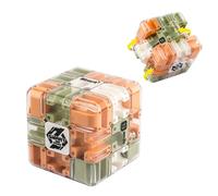 Large Labyrinth 3D Puzzle Maze Cube, Two-in-One Twist Cube Ball Maze Brain Teaser Toy, Stress Relief Fidget Game for Teens and Adults, Logic & Focus Training Gift (A-Multicolor)