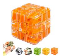 Large Labyrinth Puzzle Maze Cube - Engaging Brain Teaser Toy, with Smart Puzzle Maze Roller Ball, Improve Spatial Recognition and Cultivate Logical Thinking, for Adults Teens (Style E)