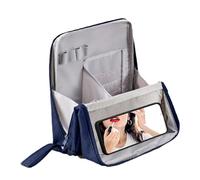 Large Makeup Bag Organizer, Waterproof Standing Pencil Case, Cosmetic Toiletry Container with Divider, Travel Stationery Organizer for Women Daily Use, 9.06x2.56x8.66 inches