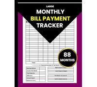 Large Monthly Bill Tracker Notebook: Easy-to-Use Financial Organizer for Bill Management and Budgeting 8.5x11 Size