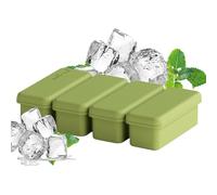 Large Moulds - Silicone Trays | Big Silicone Moulds | Big Tray | Food-Grade Silicone Trays with Lid | 4 Grids Reusable Ice Box Ice Mold Easy Release