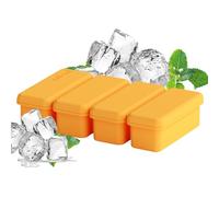 Large Moulds - Silicone Trays | Big Silicone Moulds | Big Tray | Food-Grade Silicone Trays with Lid | 4 Grids Reusable Ice Box Ice Mold Easy Release