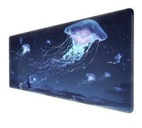 Large mouse pad XXL - sewn edge - anti slip base - washable - suitable for gaming mousepad, office mousepad, computer keyboard pad, mouse auxiliary pad 90 × 40 Starry Sky Boy