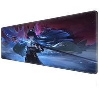 Large mousepad | Waterproof XXL mouse pad | Non slip rubber base | Girl anime game mouse pad suitable for PC and laptop gaming keyboard pad (E, 70×30c'm)